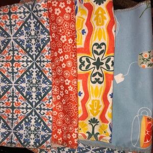 NWT12 Count of Paperless Towels size 12x11 inch in Bright Orange & Blue Patterns